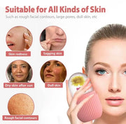 Ice Facial Cure Roller Silicone Massager – Big Ice Roller for Face Glow, Wrinkle Removal & Skin Massage Tool