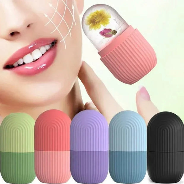 Ice Facial Cure Roller Silicone Massager – Big Ice Roller for Face Glow, Wrinkle Removal & Skin Massage Tool