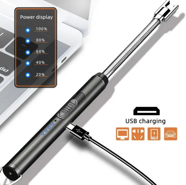 Electric USB Rechargeable Flameless Lighter Flexible and Windproof
