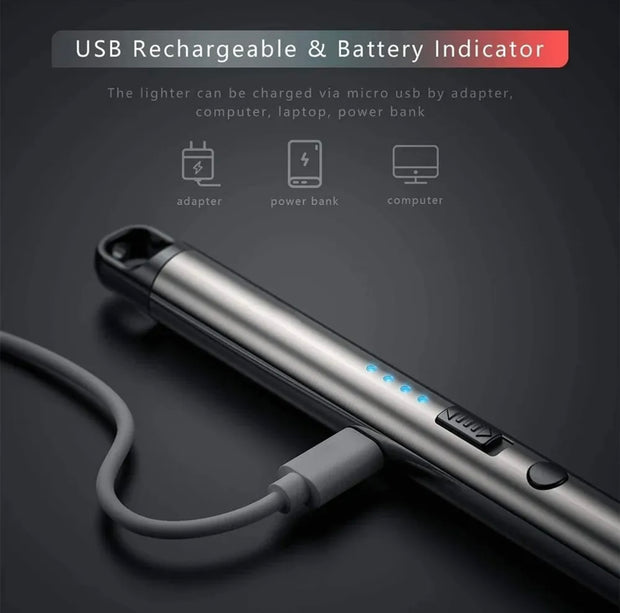 Electric USB Rechargeable Flameless Lighter Flexible and Windproof