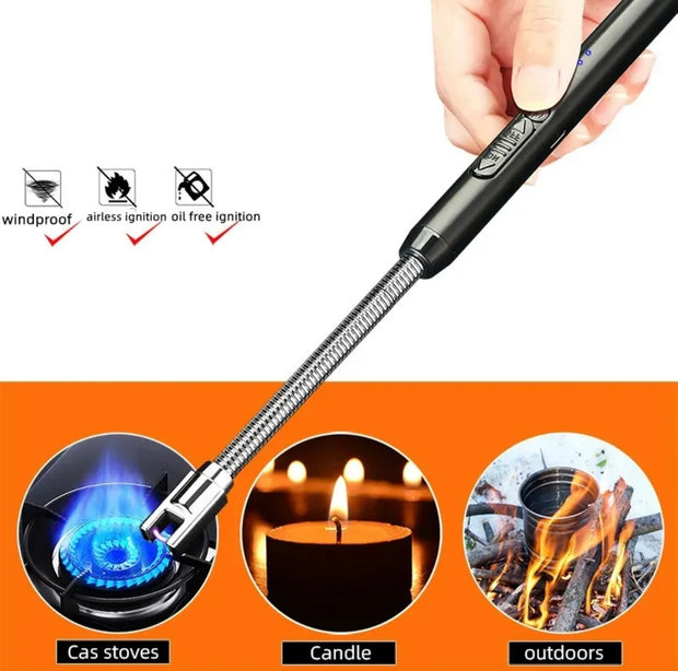 Electric USB Rechargeable Flameless Lighter Flexible and Windproof