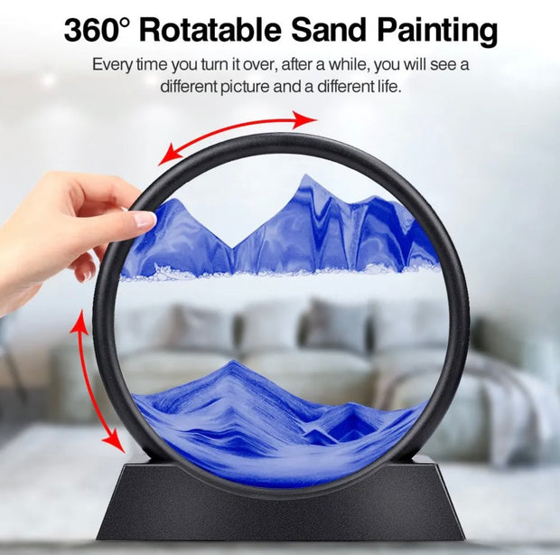 Sand Lamp 3D Moving Sandscapes - Moving Sand Art - Hourglass Sand Timer - Night Lamp