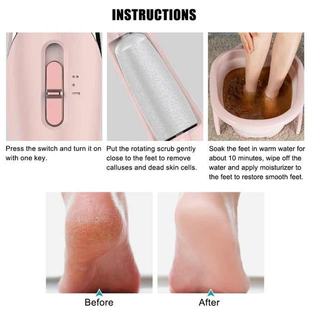 Electric Foot Filer - Foot Pedicure Tool Dead Skin Remover Machine
